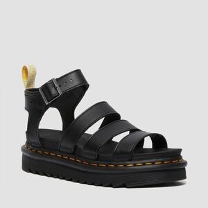 Dr. Martens Vegan Blaire Faux Leather Platform Strappy Sandals Black Size 7